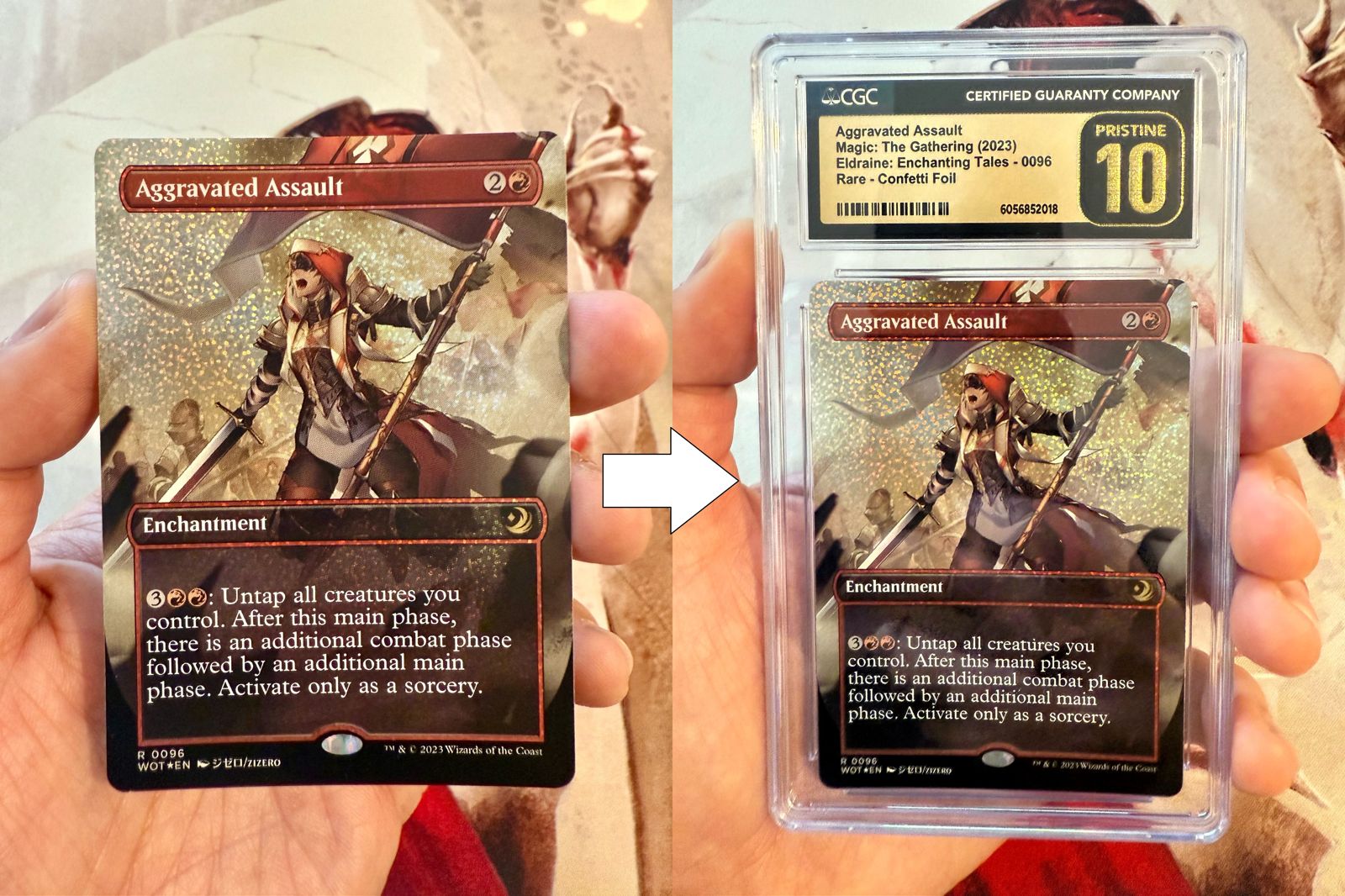Graded card slabs